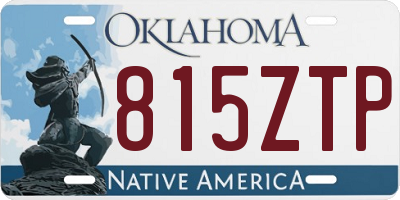 OK license plate 815ZTP