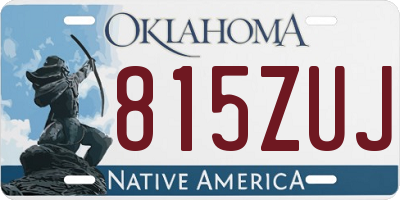 OK license plate 815ZUJ