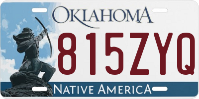 OK license plate 815ZYQ