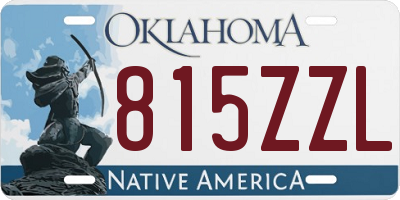 OK license plate 815ZZL