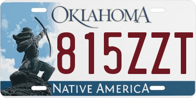 OK license plate 815ZZT