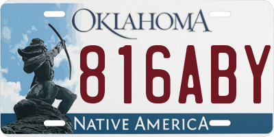 OK license plate 816ABY