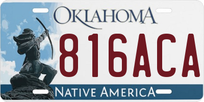 OK license plate 816ACA