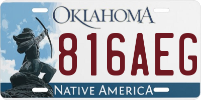 OK license plate 816AEG