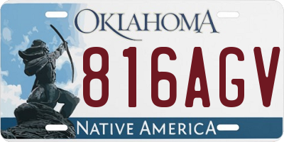 OK license plate 816AGV