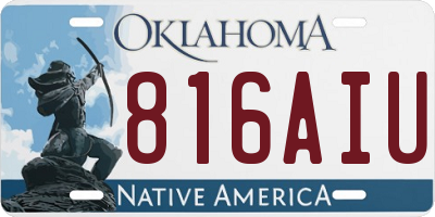 OK license plate 816AIU