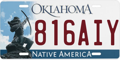 OK license plate 816AIY