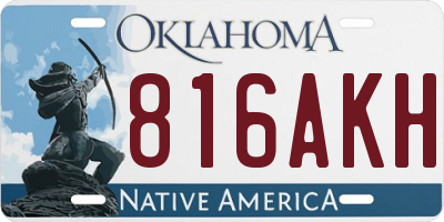 OK license plate 816AKH