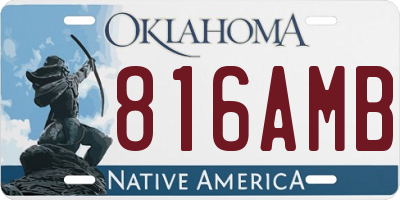 OK license plate 816AMB