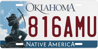 OK license plate 816AMU