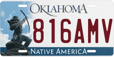 OK license plate 816AMV