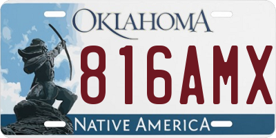 OK license plate 816AMX