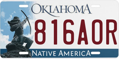 OK license plate 816AOR