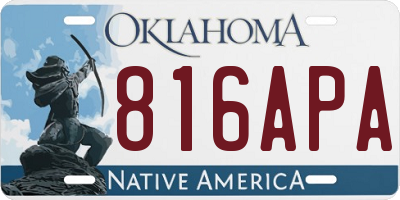 OK license plate 816APA