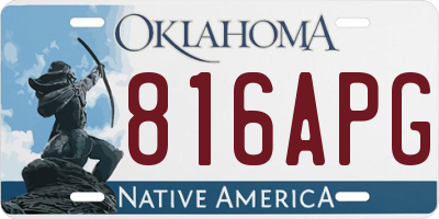 OK license plate 816APG