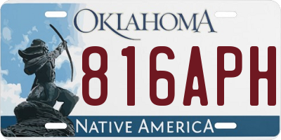 OK license plate 816APH