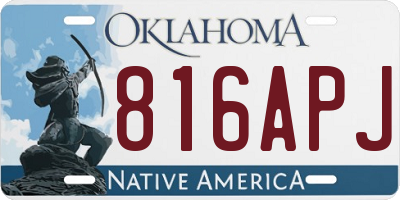OK license plate 816APJ