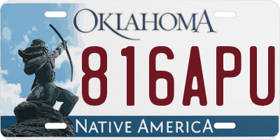 OK license plate 816APU