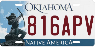 OK license plate 816APV