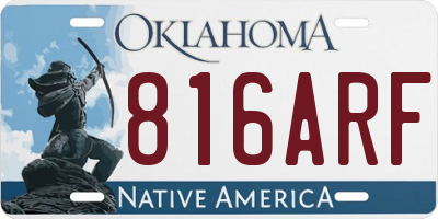 OK license plate 816ARF