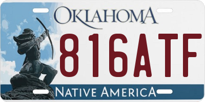 OK license plate 816ATF