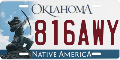 OK license plate 816AWY