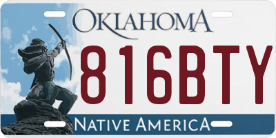 OK license plate 816BTY