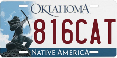 OK license plate 816CAT