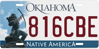 OK license plate 816CBE