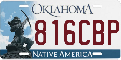 OK license plate 816CBP