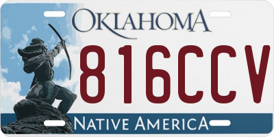 OK license plate 816CCV