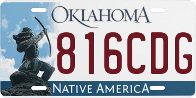 OK license plate 816CDG