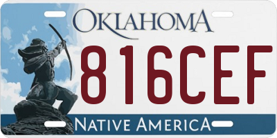 OK license plate 816CEF