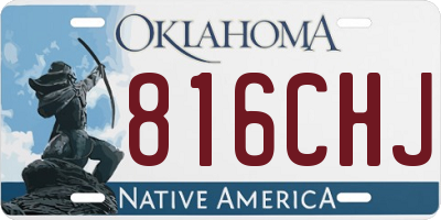 OK license plate 816CHJ