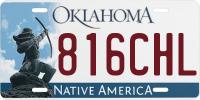 OK license plate 816CHL