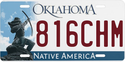 OK license plate 816CHM