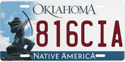OK license plate 816CIA