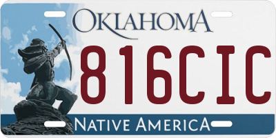 OK license plate 816CIC