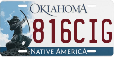 OK license plate 816CIG