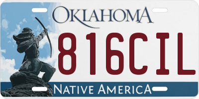 OK license plate 816CIL