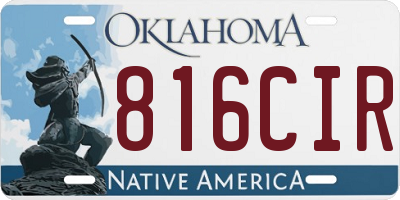 OK license plate 816CIR