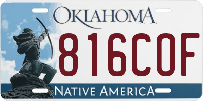 OK license plate 816COF