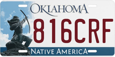 OK license plate 816CRF