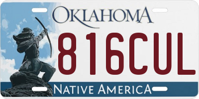 OK license plate 816CUL