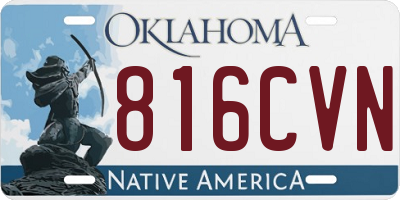 OK license plate 816CVN
