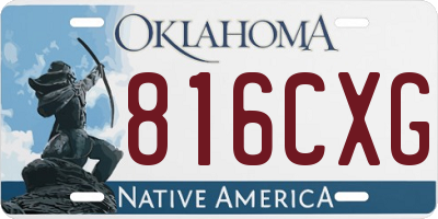 OK license plate 816CXG
