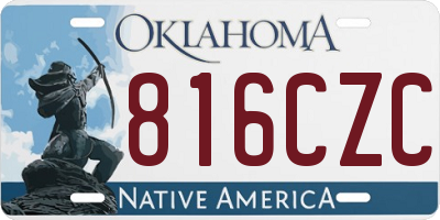 OK license plate 816CZC