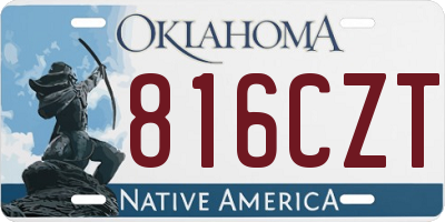 OK license plate 816CZT