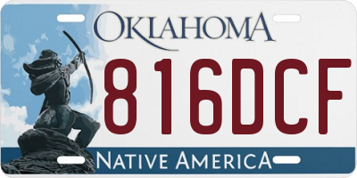 OK license plate 816DCF