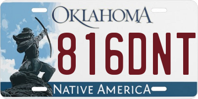 OK license plate 816DNT